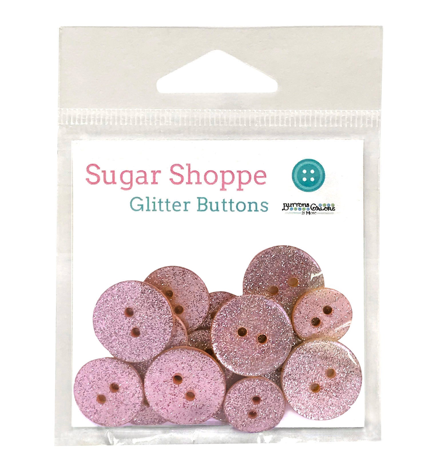 Pink Champagne Glitter Buttons - SUS105 - 0