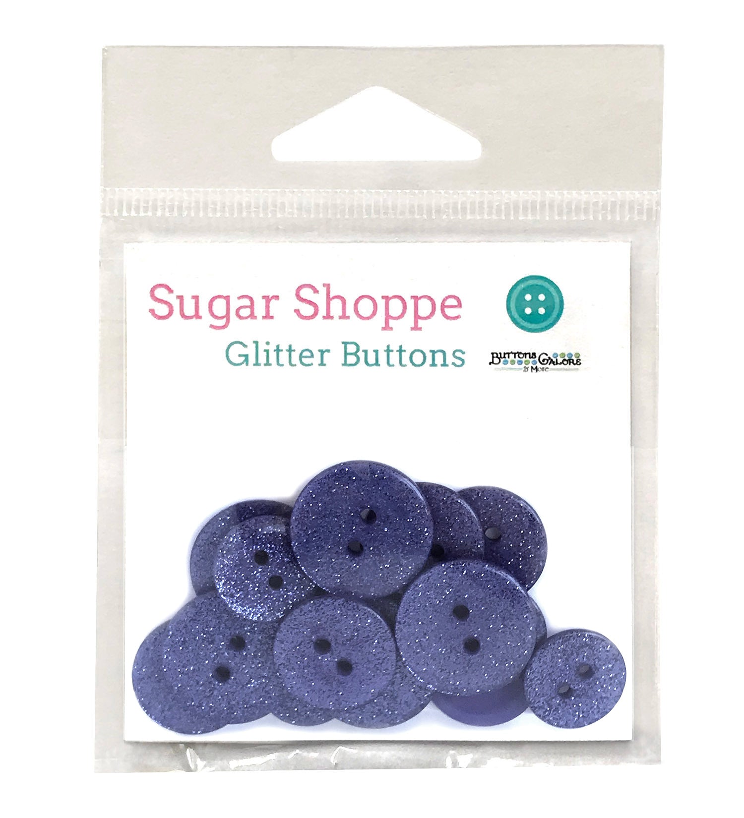 French Lavender Glitter Buttons - SUS106 - 0