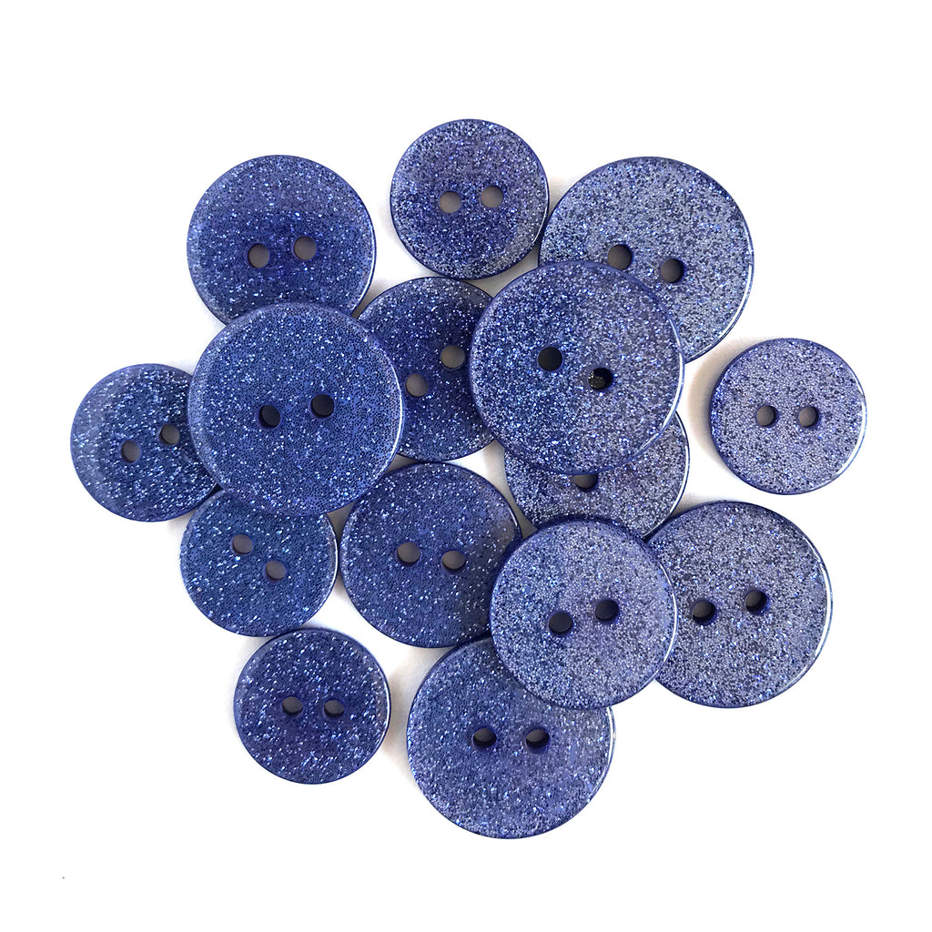 French Lavender Glitter Buttons - SUS106