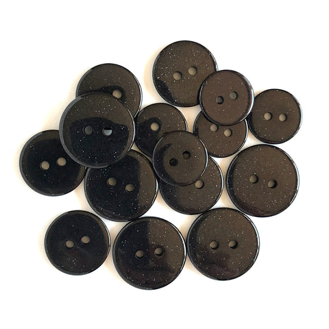 Onyx Glitter Buttons - SUS107