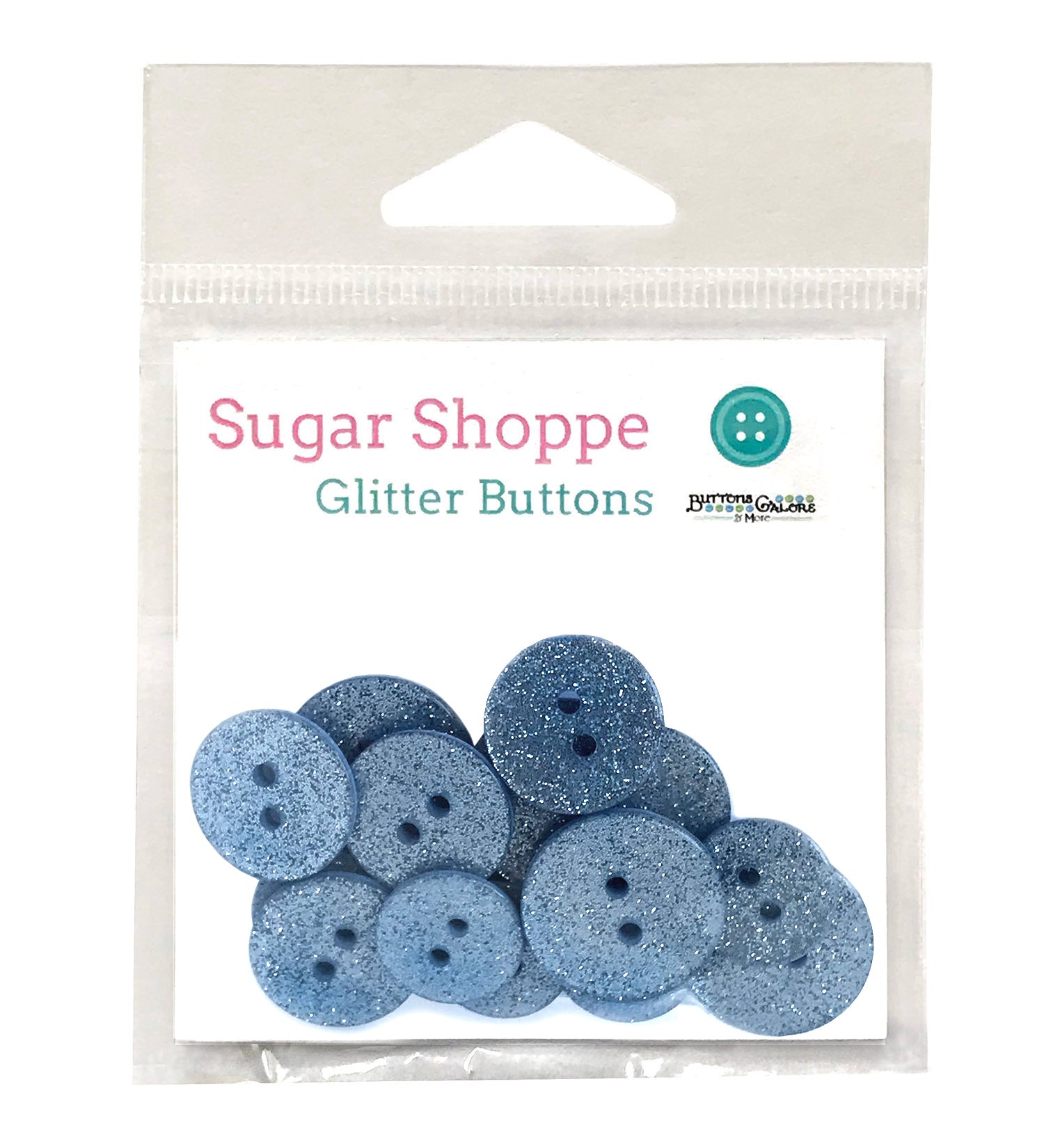 Blue Lagoon Glitter Buttons - SUS109 - 0