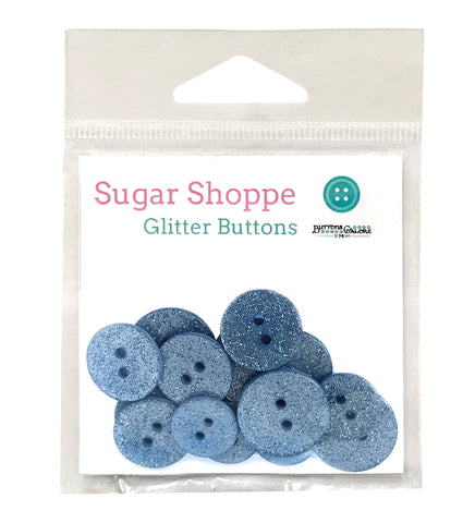 Blue Lagoon Glitter Buttons - SUS109