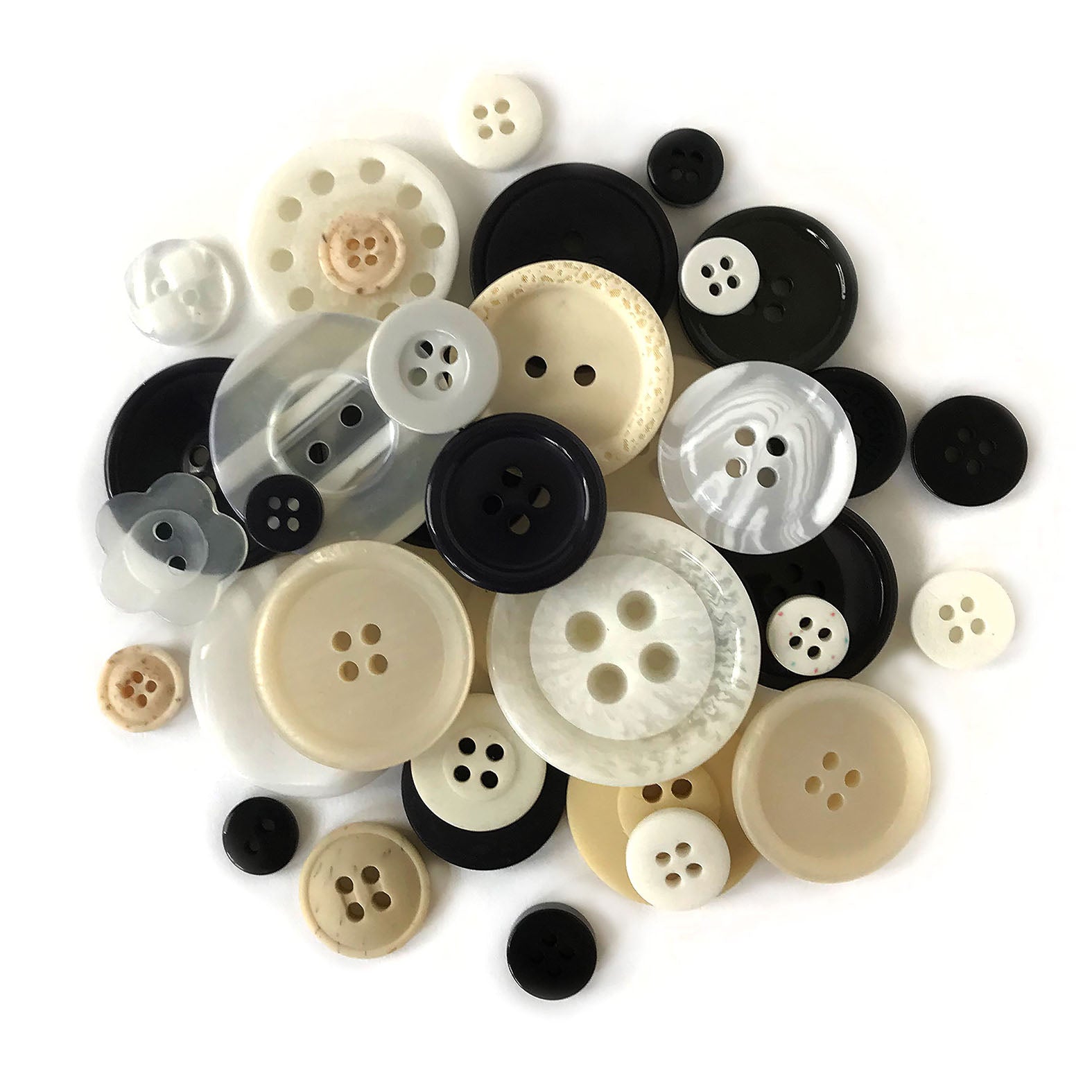 Ebony & Ivory Buttons - CJ106 - 0